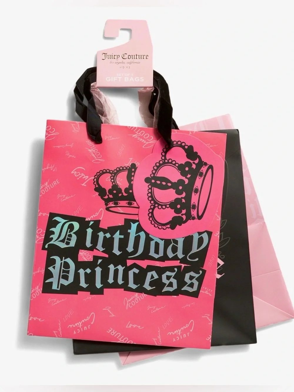 JUICY COUTURE NWT 3-Pack Medium Size Gift Bags. Assorted Styles.